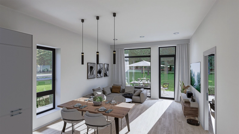 Kasteheina Street Terraced House interior render