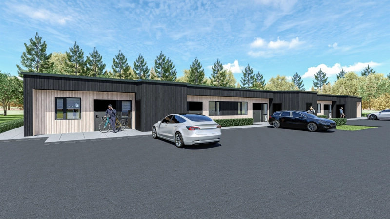 Kasteheina Street Terraced House exterior render