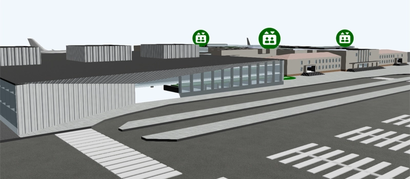 Vilnius Airport 3D map